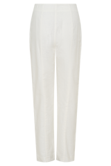 Dora Linen Straight Leg Pant - Ivory