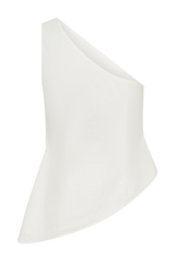 Dora Linen One Shoulder Top - Ivory
