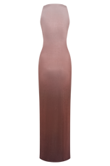 Stella Draped Slinky Maxi Dress - Mocha Ombre