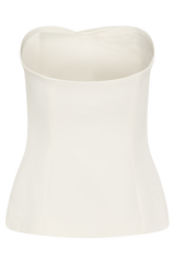 Lindie Strapless Suiting Top - Ivory