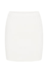 Shiloh Low Rise Knit Mini Skirt - Off White