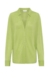 Lucille Shimmer Cover Up Top - Lime Sparkle