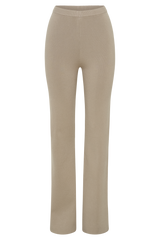 Rosetta Flare Knit Pants - Taupe