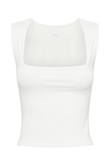Linley Recycled Nylon Long Line Top - White