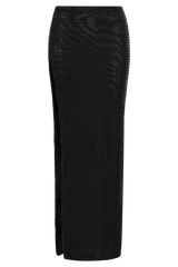Ellery Square Diamante Maxi Skirt - Black