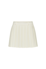 Mura Pleated Mini Skirt - Ivory