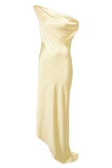 Yvette Slip Maxi Dress With Asymmetrical Hem - Butter