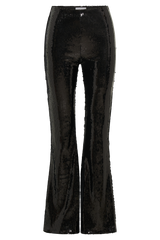 Wilma Wide Leg Sequin Pants - Black