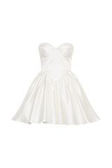 Hollie Structured Corset Mini Dress - White
