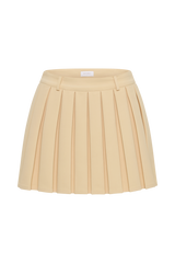 Mura Pleated Mini Skirt - Peach