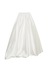 Kelsey Satin Maxi Skirt - White