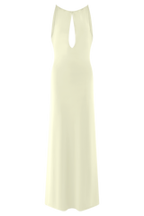 Beryl Slinky Maxi Dress With Pearls - Ivory