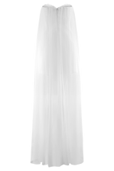 Bettany Chiffon Strapless Maxi Dress - White
