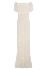Brynn Orchid Knit Maxi Dress - Ivory