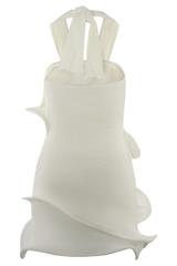 Caprice Halter Knit Mini Dress - White