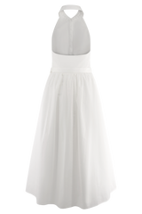Cindy Collared Midi Dress - White
