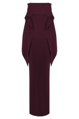 Darby Knit Scarf Maxi Dress - Merlot