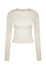 Eliana Long Sleeve Active Top - Ivory