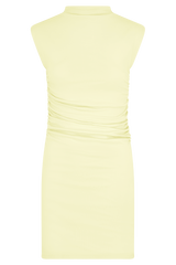 Elliot High Neck Sleeveless Mini Dress - Pale Lemon