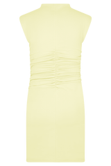 Elliot High Neck Sleeveless Mini Dress - Pale Lemon