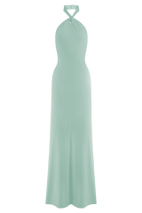Elyna Slinky Halter Maxi Dress - Lagoon