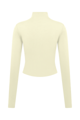 Ember Modal Long Sleeve High Neck Top - Ivory