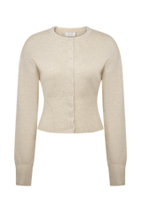 Ferne Button Up Knit Cardigan - Oat Marle