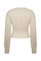 Ferne Button Up Knit Cardigan - Oat Marle