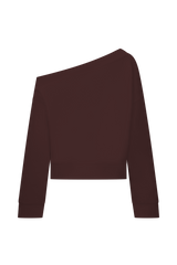 Aiden Slouchy Crew Jumper - Chocolate