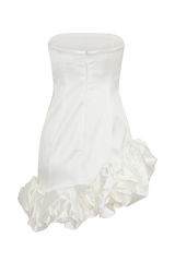 Alba Bubble Mini Dress - White
