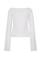 Alejandra Floral Long Sleeve Knit Top - White