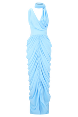 Alex Chiffon Maxi Dress - Blue