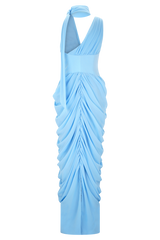 Alex Chiffon Maxi Dress - Blue