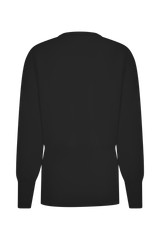 Alexia Buttoned Oversized Cardigan - Black