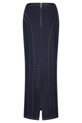 Alma Denim Maxi Skirt - Indigo Blue