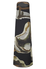 Amaya Strapless Chiffon Maxi Dress - Green Fluid Reverie Print