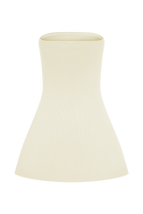 Anette Bandage Knit Strapless Top - Ivory