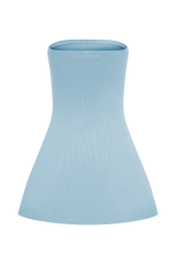 Anette Bandage Knit Strapless Top - Sky Blue