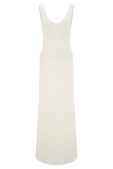 Ari Tape Yarn Knit Maxi Dress - White