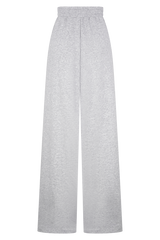 Aspen Gathered Wide Leg Jogger - Light Grey Marle
