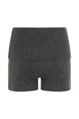 Aubrey Knit Shorts - Charcoal Marle