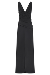 Axton Low Neck Maxi Dress - Black