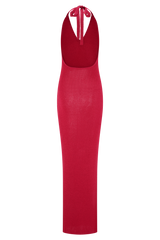 Ayella Cowl Knit Maxi Dress - Raspberry