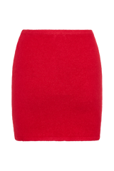 Brianne Knit Mini Skirt - Ruby
