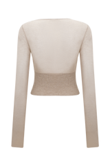Brionee Silk Blend Knit Top - Sand