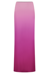 Bruna Slinky Fishtail Maxi Skirt - Ombre Pink