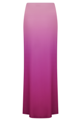 Bruna Slinky Fishtail Maxi Skirt - Ombre Pink