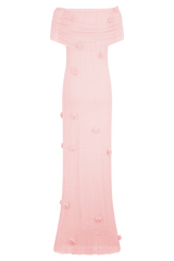 Brynn Orchid Knit Maxi Dress - Pastel Pink