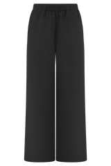 Campbell Cotton Wide Leg Pants - Black