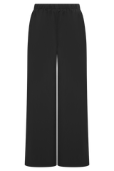 Campbell Cotton Wide Leg Pants - Black